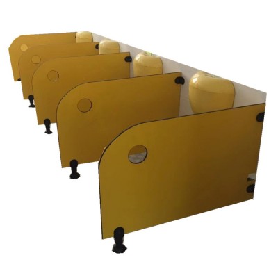 幼儿园卫生间幼稚园厕所隔板抗倍特防水隔板彩色幼儿园隔板隔断图4