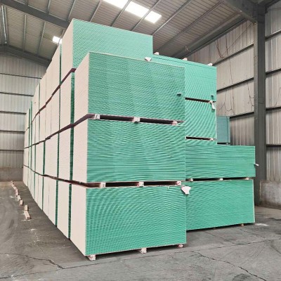 防潮纸面石膏板 隔墙吊顶天花板装饰材料 建筑厂房耐水防潮石膏板图3