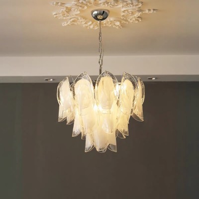主卧室房间灯具法式轻奢客厅吊灯现代简约奶油风餐厅云彩玻璃吊灯