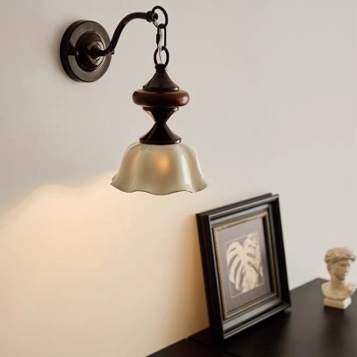 法式复古风冰裂纹罩南洋风中古卧室餐厅吊灯现代大厅主灯客厅吊灯图3