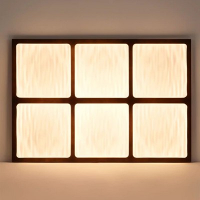 客厅吸顶灯中古南洋风新款现代简约客厅主灯实木胡桃色护眼灯具图4