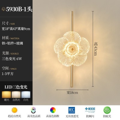 壁灯法式轻奢卧室床头灯客厅背景墙楼梯氛围灯创意房间壁挂灯新款图5