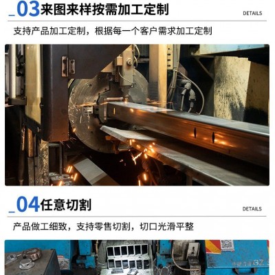 厂家幕墙建筑Q235B热镀锌方管钢材 直缝焊接矩形管方矩管规格齐全图2