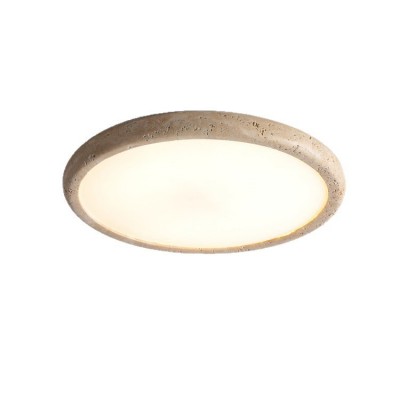 侘寂风黄洞石吸顶灯日式简约卧室吸顶灯创意民宿客餐出口高品质灯图5