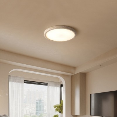 侘寂风黄洞石吸顶灯日式简约卧室吸顶灯创意民宿客餐出口高品质灯图3