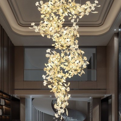 复式楼大吊灯loft楼梯灯别墅挑空跃层客厅现代简约家居灯定制款图2