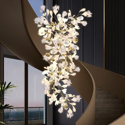 复式楼大吊灯loft楼梯灯别墅挑空跃层客厅现代简约家居灯定制款