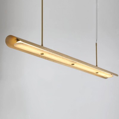 餐厅吊灯轻奢高级感2025新款现代简约饭厅吧台茶室餐桌一字长条灯