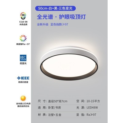 卧室灯极简led吸顶灯现代简约主卧房间2025新款餐厅广东中山灯具图4