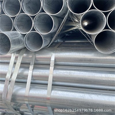 现货q235b焊管直缝钢管脚手架蔬菜大棚镀锌钢管排水管道镀锌圆管图2