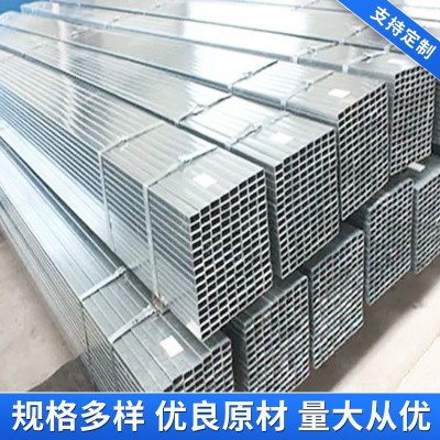 镀锌方管 建筑工程薄壁黑铁方通矩形管厂房 房屋搭建用方管图2