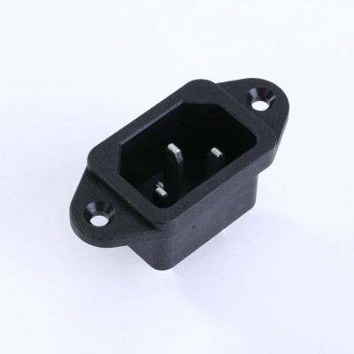 厂家现货AC三芯电源开关对接口带耳朵三竖头品字口电动车充电口图4