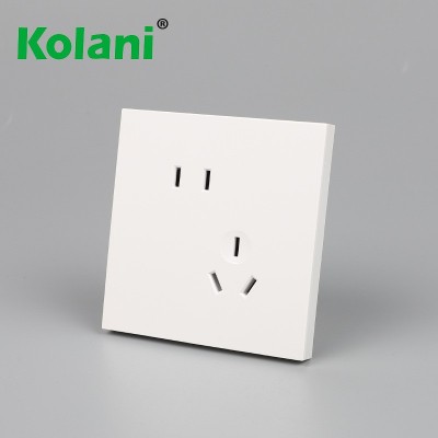 柯拉尼墙壁插座错位斜五孔插座86型家用面板暗装二三孔电源插座图2