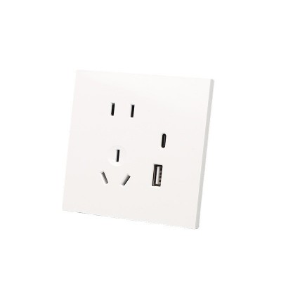 五孔双USB墙壁插座86型面板家用智能type-c手机5V充电新国标快充图4