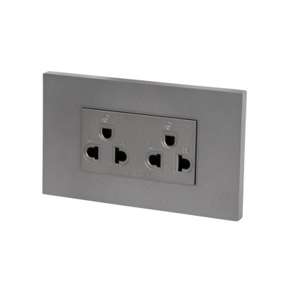 泰式六孔三位快速接线型灰色家用外贸出口