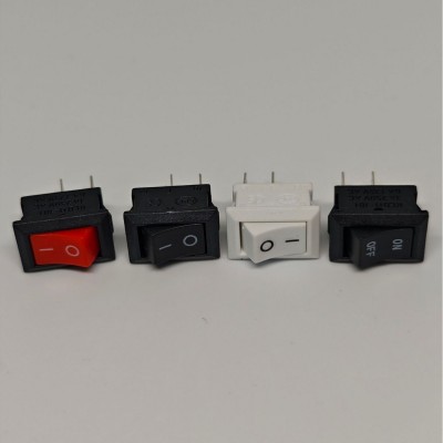 白色KCD-11船型开关桥板开关白色D11玩具开关自锁船型开关图2