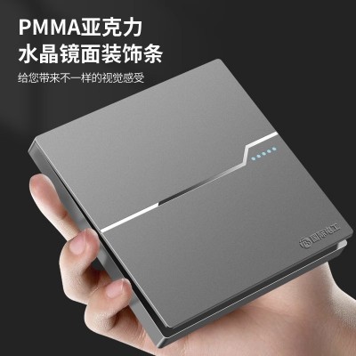 国际电工86型家用墙壁开关插座面板10A多孔一开五孔带U SB电源插座图4