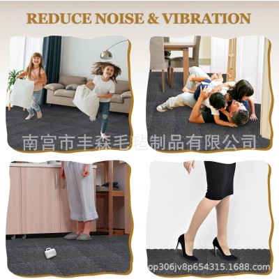 跨境专供拼接防滑地毯保护垫吸音板毛毡板木地板保护垫图3