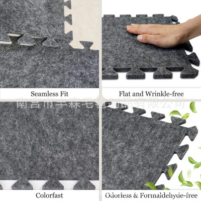 跨境专供拼接防滑地毯保护垫吸音板毛毡板木地板保护垫图4