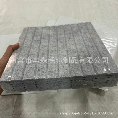 跨境12片供货聚酯纤维隔音板墙面装饰自粘家庭吸声降噪影院竖条款图3