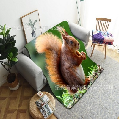 动物世界法兰绒毛毯空调毯被幼儿园床单午睡毯子沙发毯休闲毯图2