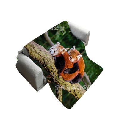 动物世界法兰绒毛毯空调毯被幼儿园床单午睡毯子沙发毯休闲毯图5