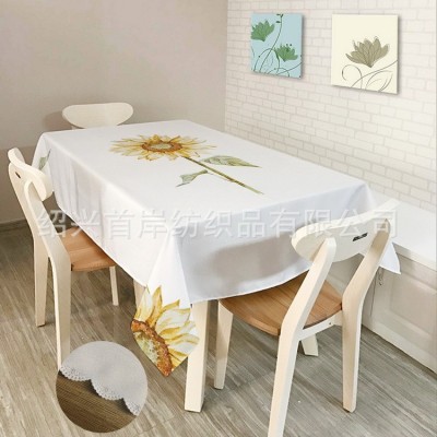 数码印花涤纶棉麻防水餐桌布桌旗台布来图来样桌布厂家防滑图4