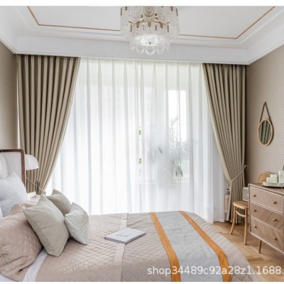 布艺窗帘隔热防晒宿舍公寓酒店学校医院布艺窗帘工程窗帘厂家直供图2