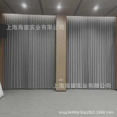 遮光隔热布艺窗帘学校医院办公公寓酒店宿舍遮阳隔热防晒布艺窗帘