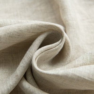 日式侘寂风天然纯亚麻透光不透人无甲醛卧室阳台飘窗原木风窗帘图4