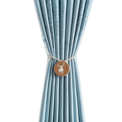 卧室免打孔窗帘伸缩杆一整套简易安装全遮光隔断飘窗挂钩式遮阳帘图5