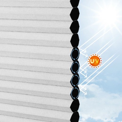 蜂巢帘现代简约家用书房遮光遮阳日夜卷帘百叶窗免打孔窗帘图2