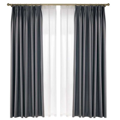 北欧风条纹遮光布工程布酒店办公卧室窗帘布成品定制厂家批发代发图5