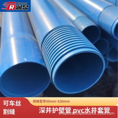 厂家直供蓝色深水井用125 140 160 螺纹割缝PVC水井套管图2