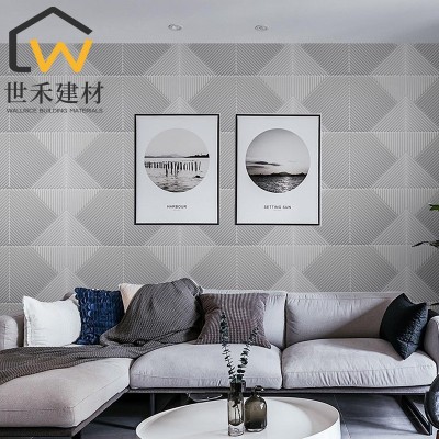 3dWall panel3D墙板环保阻燃防潮三维板电视背景墙跨境批发高分子图4