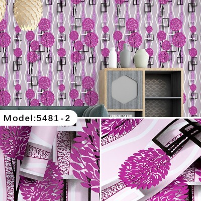 欧式花卉墙纸自粘即时贴卧室装修壁纸简约素色墙纸墙贴跨境专供