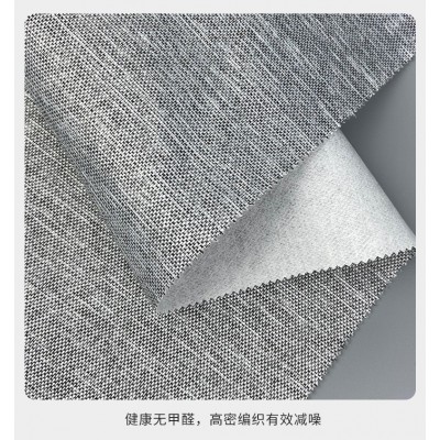 无缝壁布批发 学校用简约素色3米双色中麻无缝墙布 富立彩图3