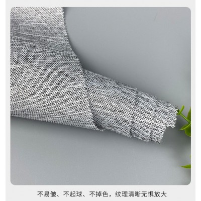 无缝壁布批发 学校用简约素色3米双色中麻无缝墙布 富立彩图4