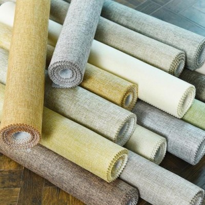 亚麻无缝墙布 酒店工程纯色无缝壁布 富立彩非壁纸 支持来样定制