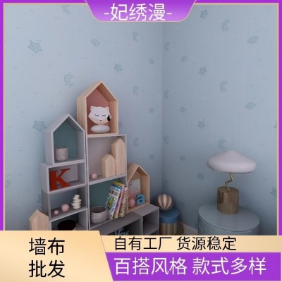 妃绣漫 装饰墙布 纱线纹理壁布 防油耐污 打理方便 本地工厂图3