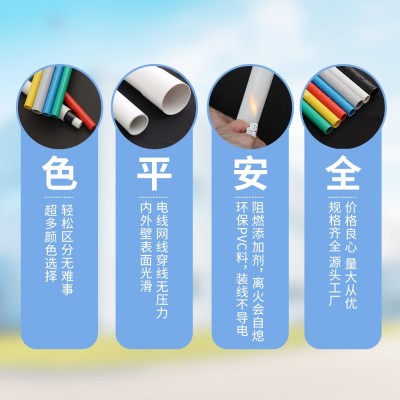 厂家切割塑料短管阻燃耐磨PVC管20mm宠物儿童玩具支撑管 DIY套管图3