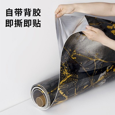加厚仿岩板大理石瓷砖墙贴电视背景卧室客厅贴纸防水自粘墙纸墙板图3