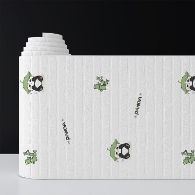 3d立体墙贴泡沫砖墙纸自粘防水防潮壁纸儿童卧室装饰温馨背景墙面图3