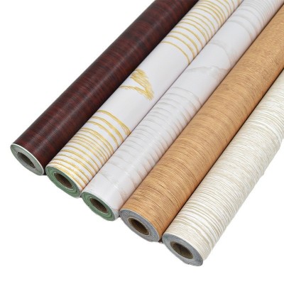 防水PVC木纹贴纸家具衣柜橱柜翻新家居贴纸防潮自粘木纹墙纸批发图4