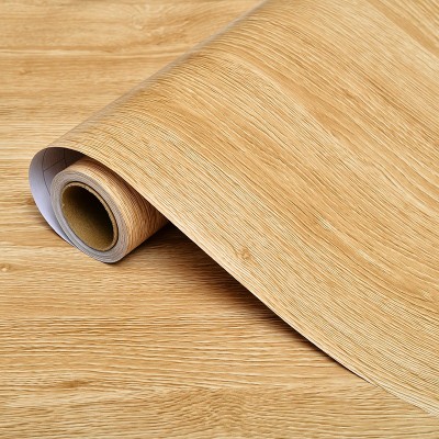 原木墙贴wallpaper自粘墙纸批发家具翻新贴纸衣柜门木纹波音软片