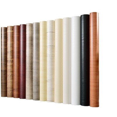 防水PVC木纹家具翻新贴纸自粘墙纸衣柜橱柜子桌子门装饰波音软片图5