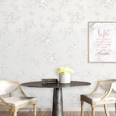 墙纸自粘家用防水防潮可擦洗宿舍女压纹温馨卧室背景墙壁纸墙贴纸图3