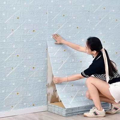 墙纸自粘3d立体墙贴防水防潮壁纸墙壁遮丑神器泡沫砖墙面装饰贴纸图2