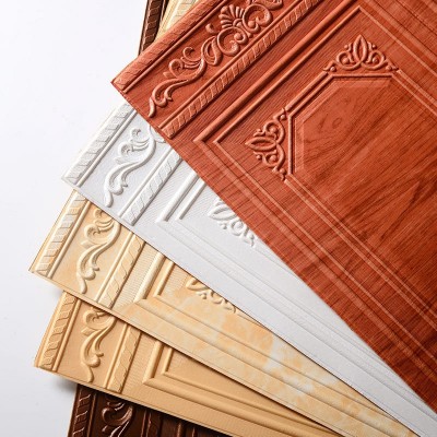 复古木纹墙贴防水自沾3D立体墙贴客厅卧室防撞贴纸自粘墙裙批发图4