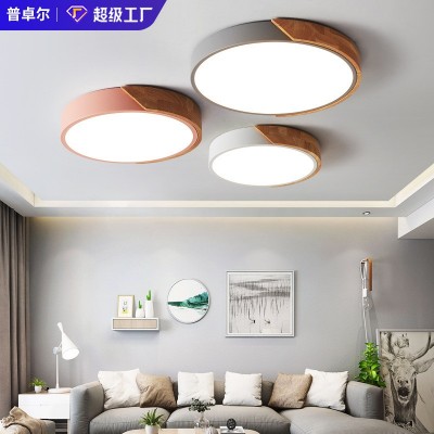 简约现代客厅灯北欧圆形马卡龙儿童房灯卧室吸顶灯led北欧吸顶灯图3